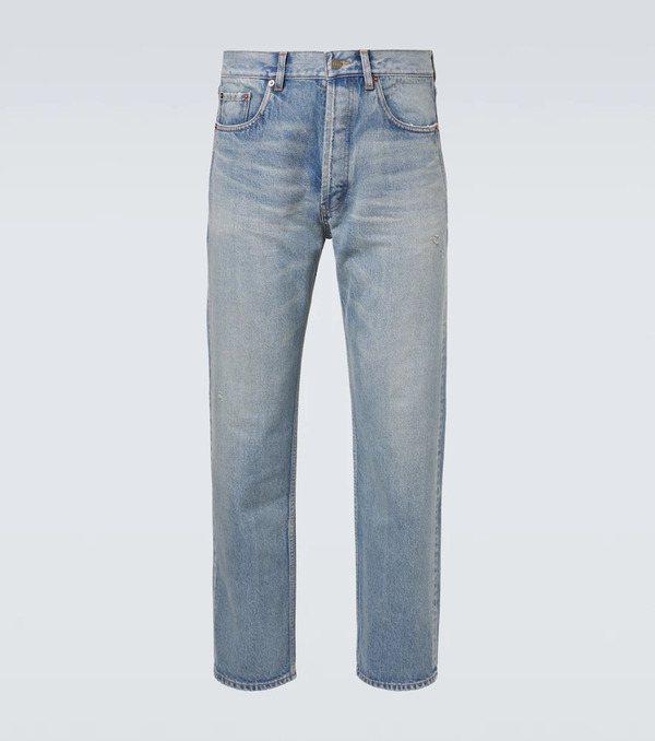  Saint Laurent Saint Laurent Jeans Rectos Con Efecto Desgastado 