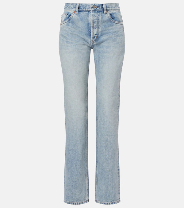  Saint Laurent Saint Laurent Jeans Rectos De Tiro Alto 