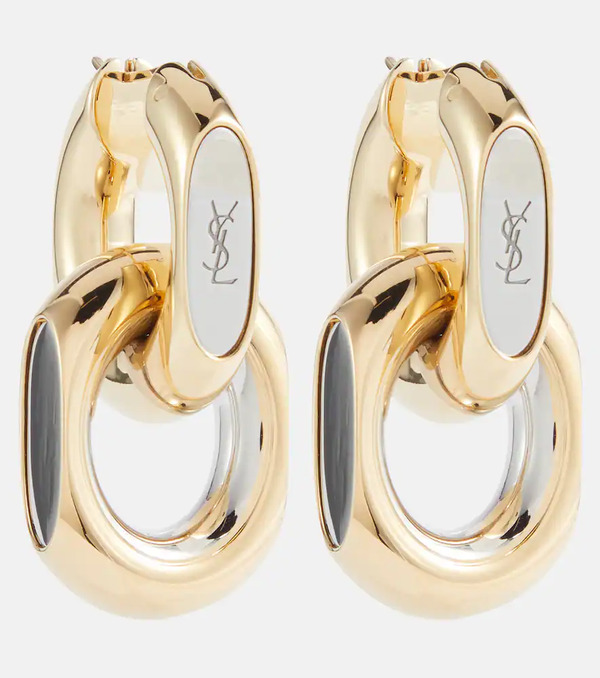  Saint Laurent Saint Laurent Pendientes De Aro Cassandre 