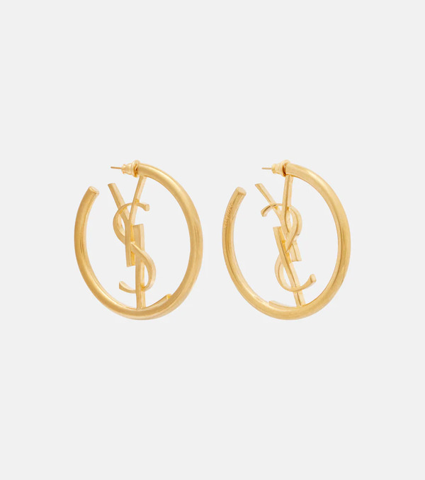  Saint Laurent Saint Laurent Pendientes De Aro Cassandre 