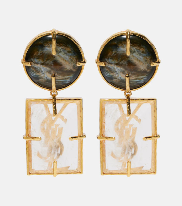  Saint Laurent Saint Laurent Pendientes De Clip Cassandre 