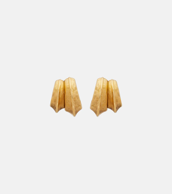  Saint Laurent Saint Laurent Pendientes De Clip Double Blade 