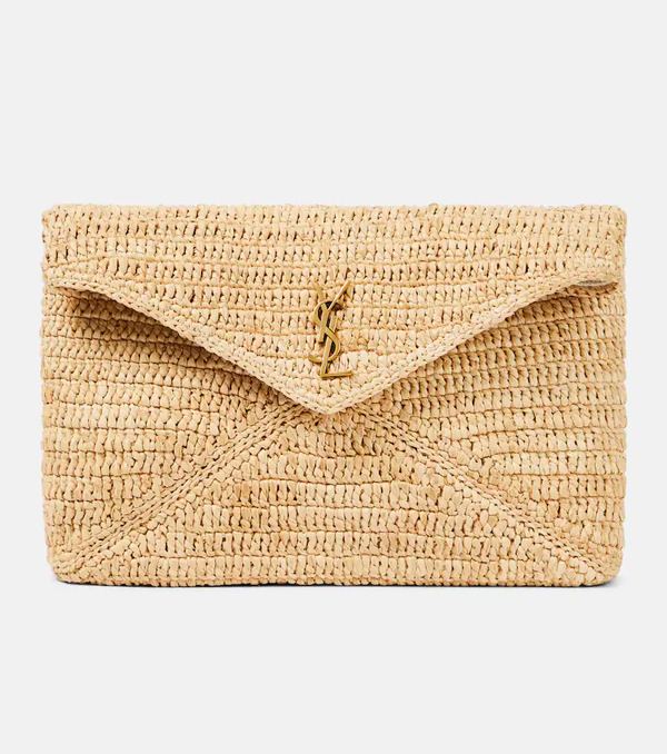  Saint Laurent Saint Laurent Pouch Cassandre Large De Rafia 