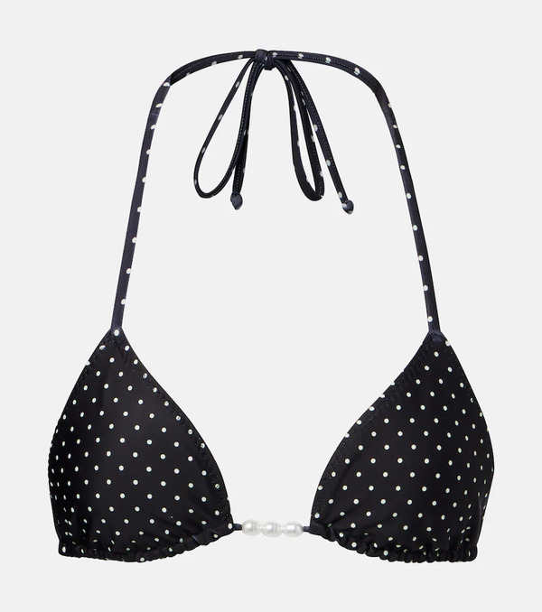  Same Same Top De Bikini De Lunares Con Adornos 