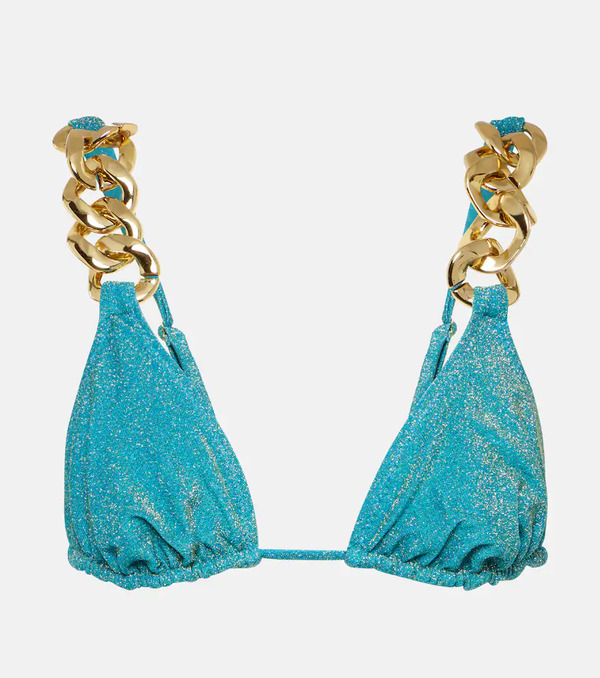  Same Same Top De Bikini Triangular Gold Chain 