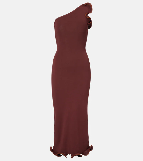  Same Same Vestido Midi De Punto Con Volantes 