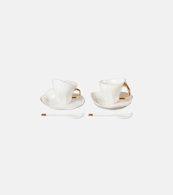  Seletti Seletti Set Meltdown De 2 Tazas De Expreso, Platillos Y Cucharas Por Jordanluca 