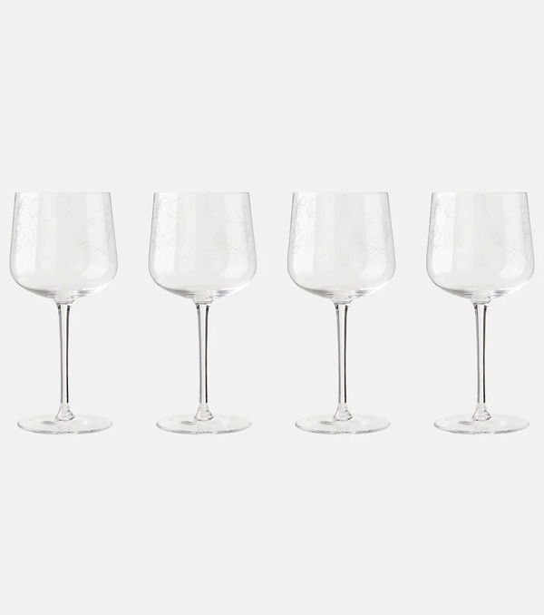  Serax Serax Set De 4 Copas De Vino Blanco Midnight Flowers Mirtillo Tea Por Marni 
