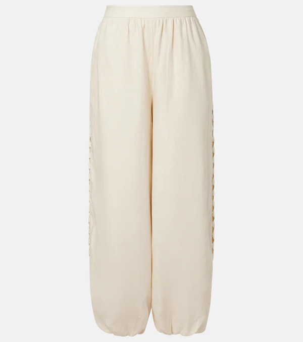  Simkhai Simkhai Pantalones Rectos En Mezcla De Lino 