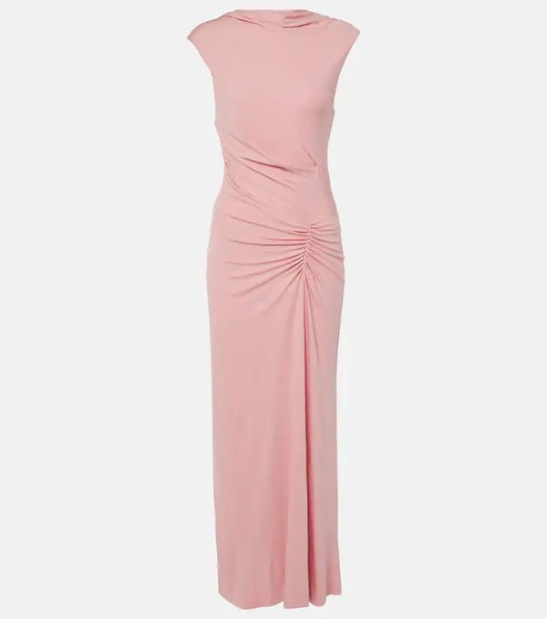  Simkhai Simkhai Vestido Largo Acacia De Jersey Fruncido 