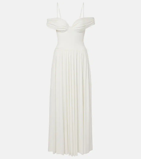  Simkhai Simkhai Vestido Largo Amarantha De Jersey Drapeado 