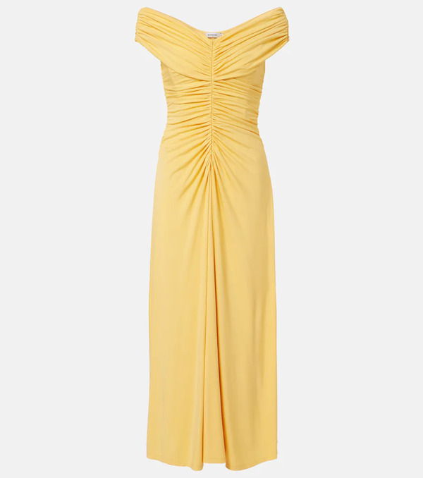  Simkhai Simkhai Vestido Midi Sheyda De Jersey Fruncido 