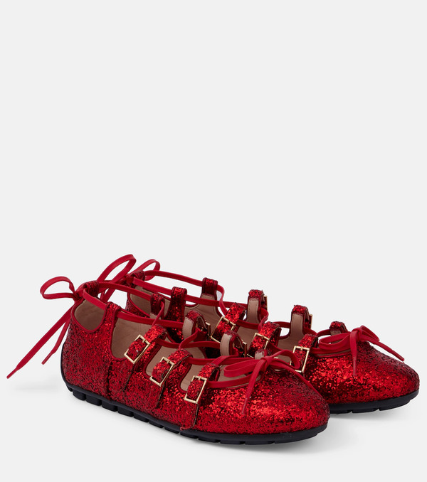  Simone Rocha Simone Rocha Bailarinas Ghillie Con Glitter 