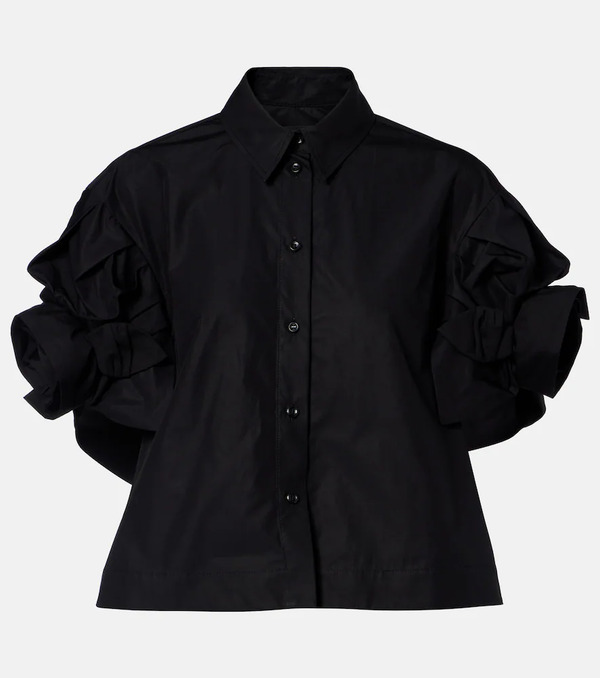  Simone Rocha Simone Rocha Camisa De Algodón Con Mangas Abullonadas 