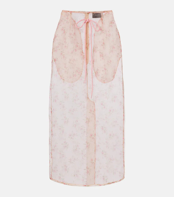  Simone Rocha Simone Rocha Falda Midi Floral 