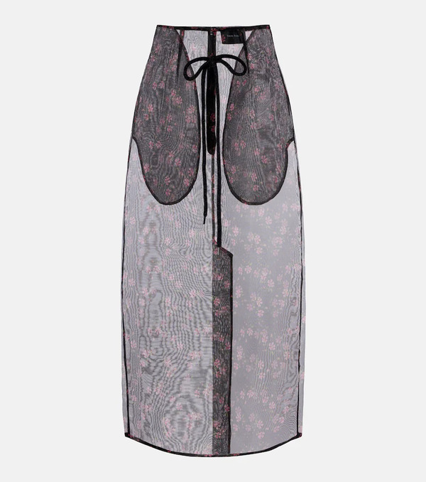  Simone Rocha Simone Rocha Falda Midi Floral 