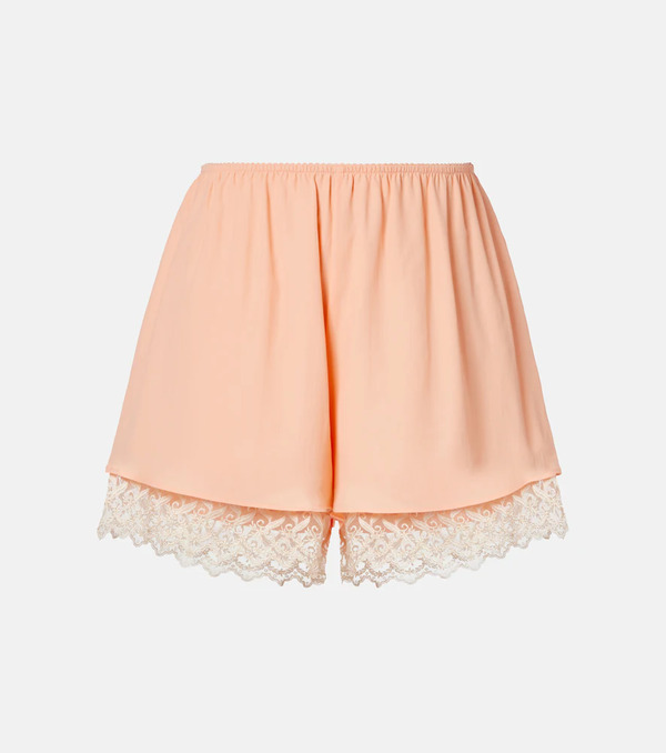  Simone Rocha Simone Rocha Shorts De Satén Con Encaje 