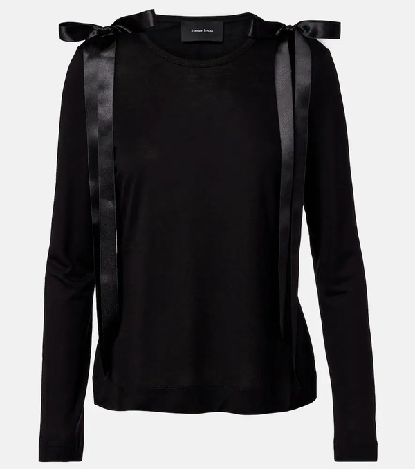  Simone Rocha Simone Rocha Top De Jersey Con Lazo 