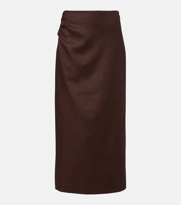  Sir Sir Falda Midi De Lino 
