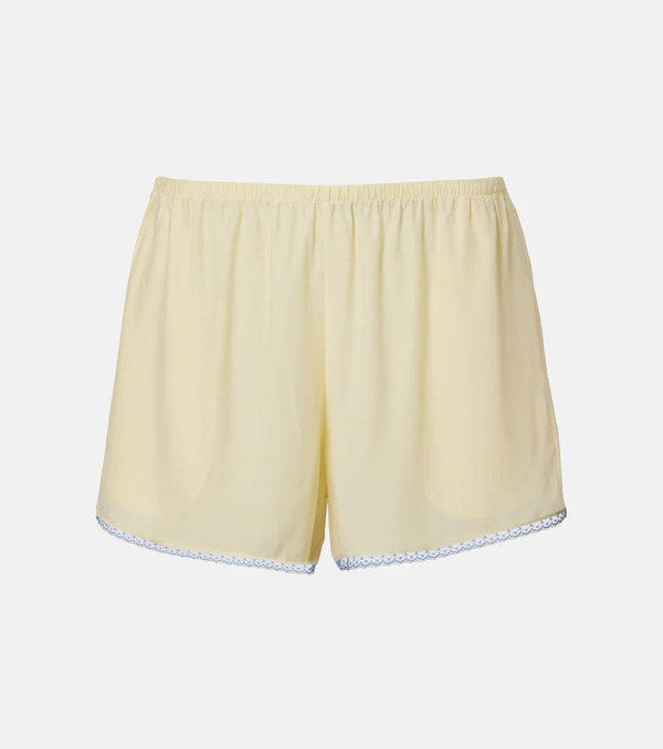  Sir Sir Shorts De Seda Con Encaje 