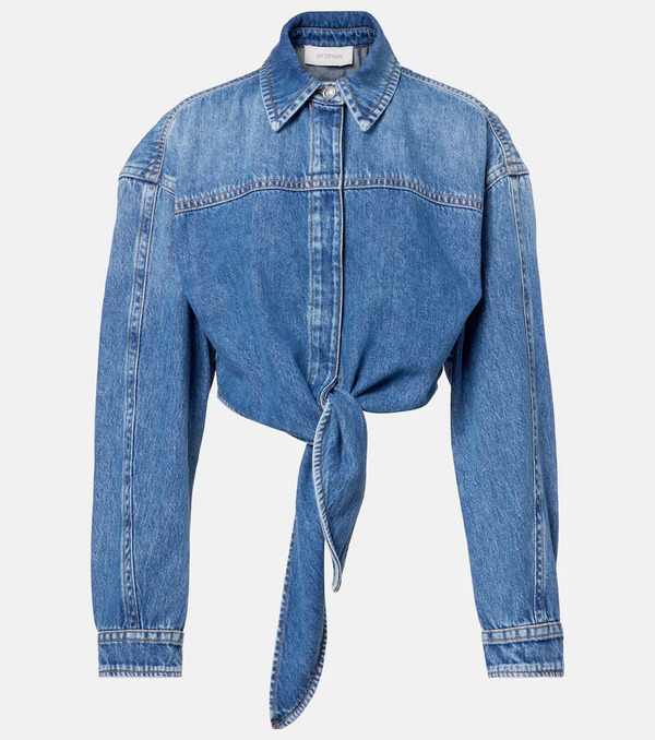  Sportmax Sportmax Camisa Cropped Pevera De Denim 