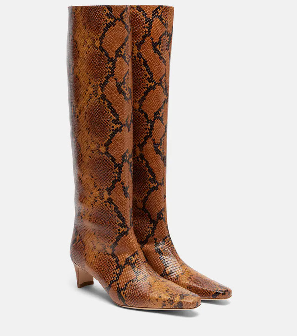  Staud Staud Botas Altas Wally De Piel Grabada 