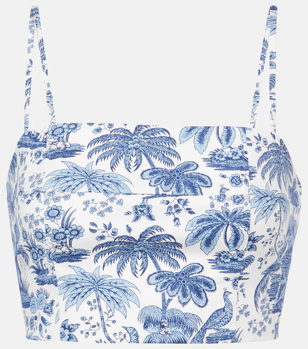  Staud Staud Crop Top Federico De Algodón Estampado 
