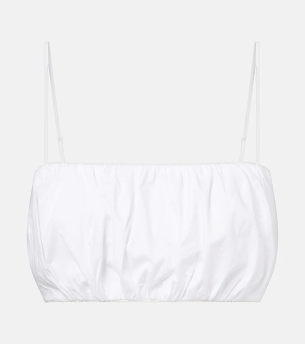  Staud Staud Crop Top Fiore De Algodón 