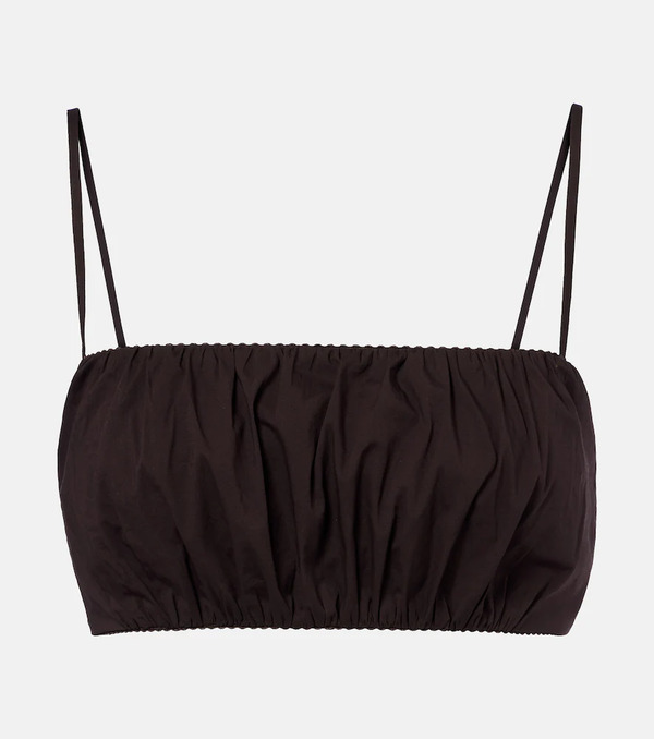  Staud Staud Crop Top Fiore De Algodón 
