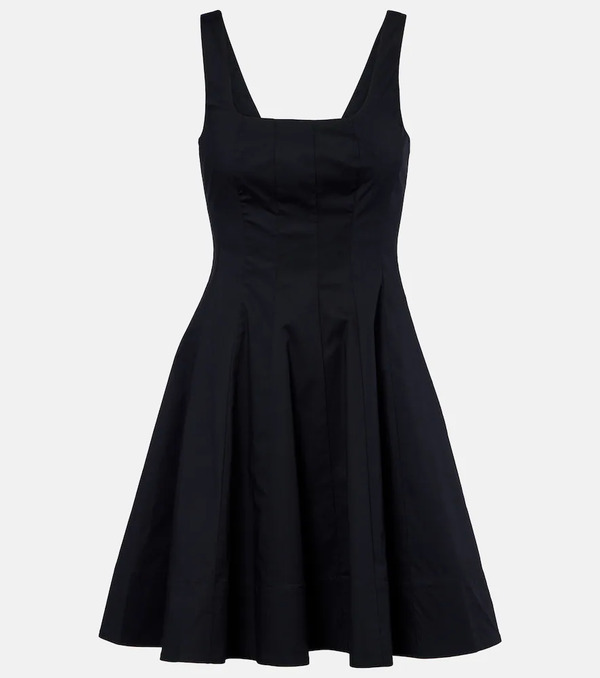  Staud Staud Vestido Corto Wells De Algodón 