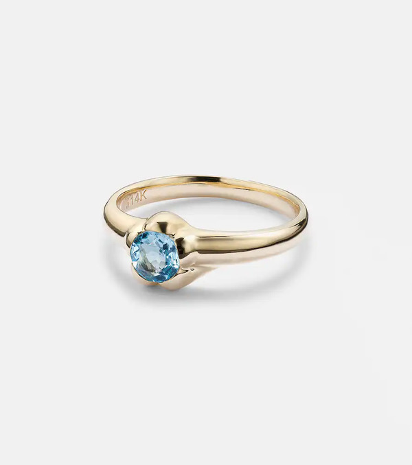  Stone And Strand Stone And Strand Anillo Morrison De Oro De 14 Ct Con Topacio 