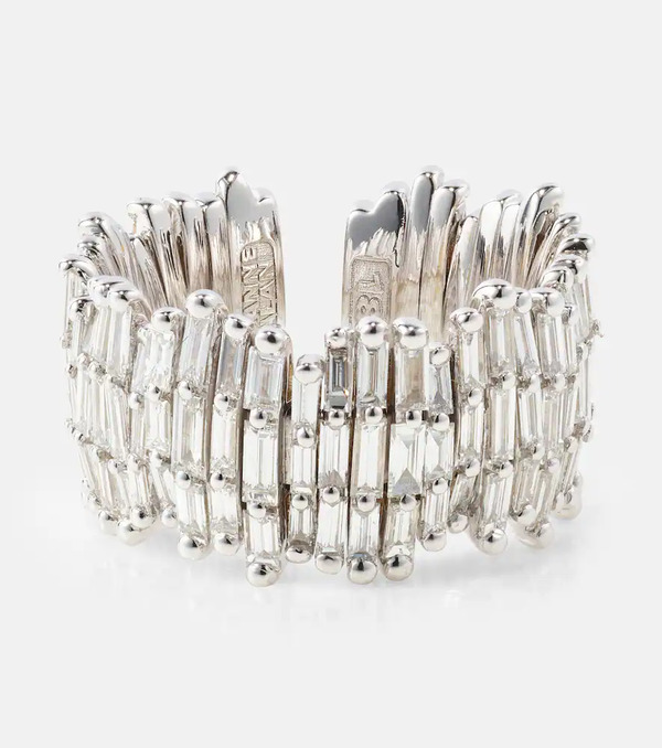  Suzanne Kalan Suzanne Kalan Anillo De Oro Blanco De 18 Ct Con Diamantes 