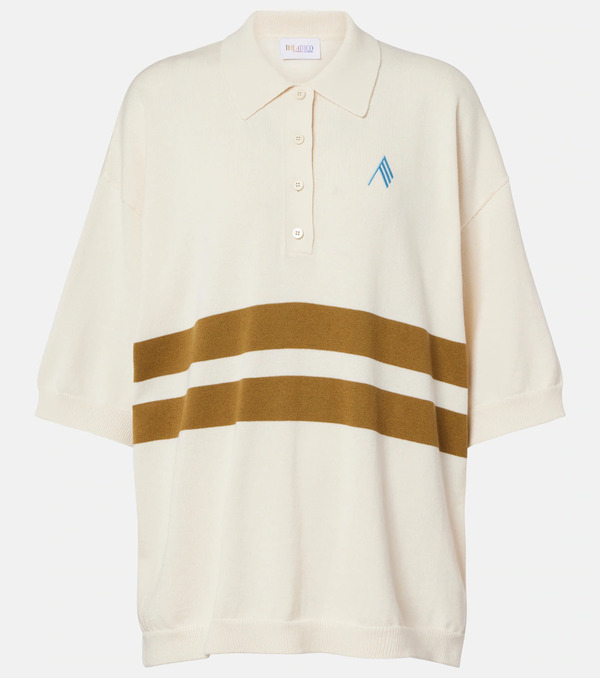  The Attico The Attico Polo Oversized De Algodón A Rayas 