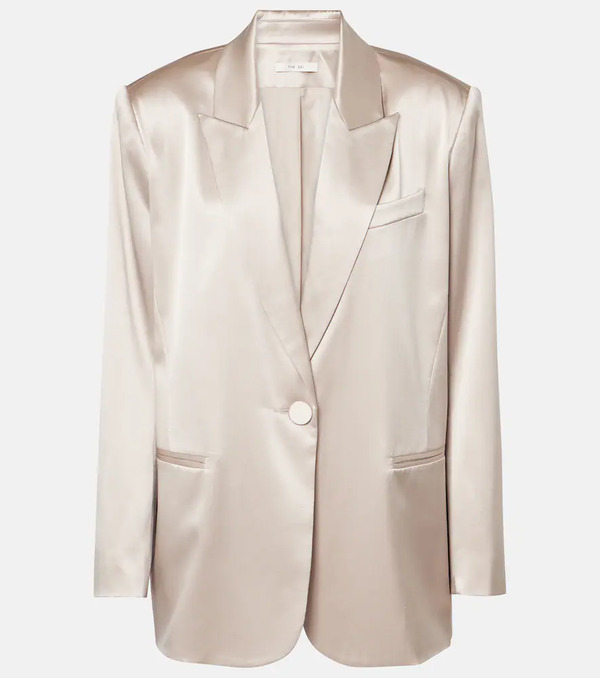  The Sei The Sei Blazer En Satén De Seda Oversized 