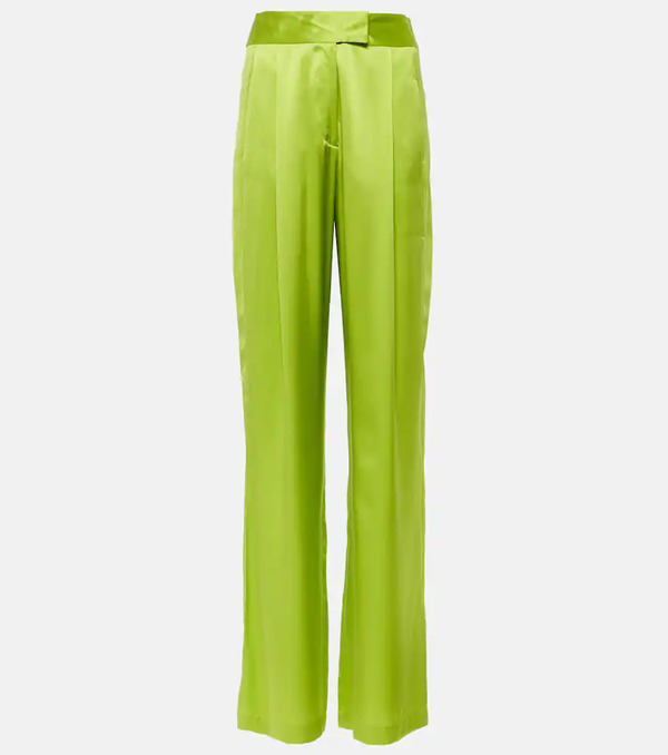  The Sei The Sei Pantalones Anchos De Satén De Seda 