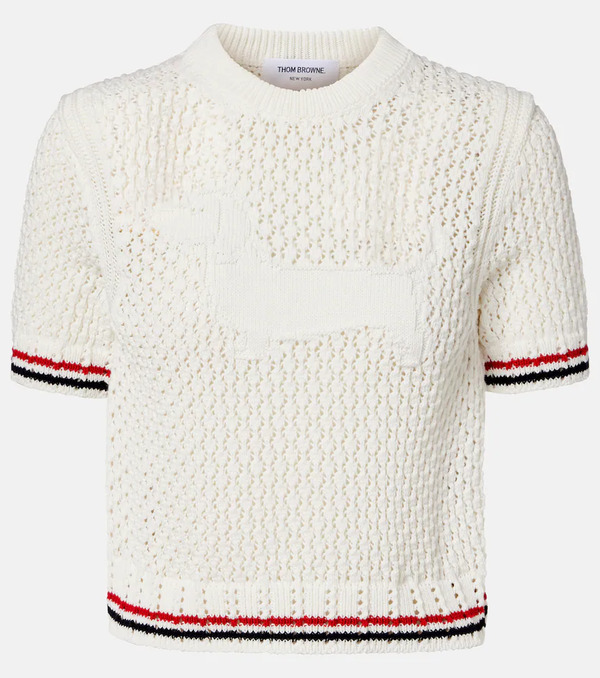  Thom Browne Thom Browne Jersey De Algodón En Jacquard 