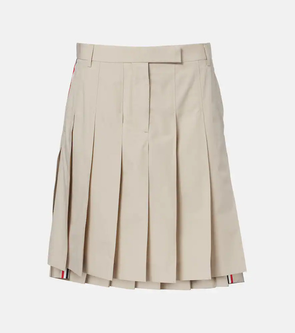  Thom Browne Thom Browne Minifalda De Sarga De Algodón Plisada 
