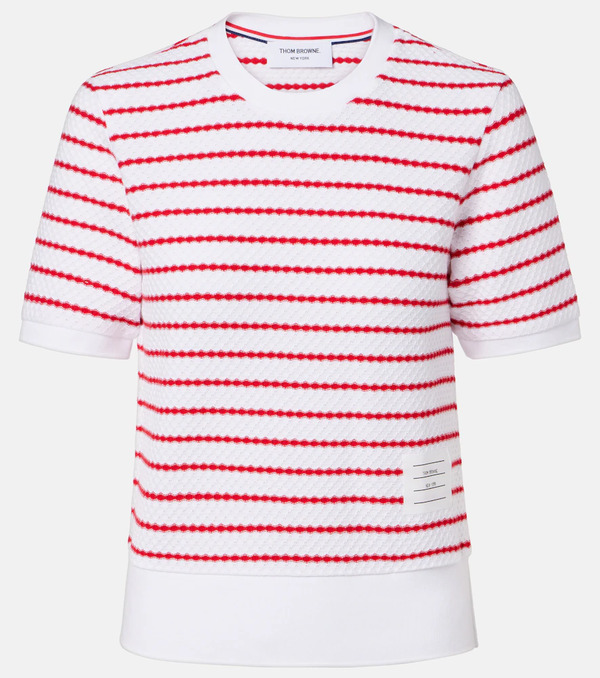  Thom Browne Thom Browne Top De Algodón A Rayas 
