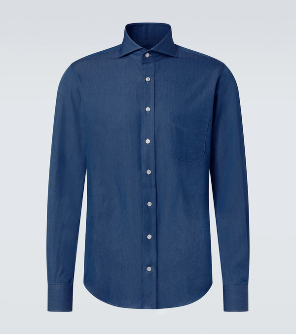  Thom Sweeney Thom Sweeney Camisa Chambray De Algodón 