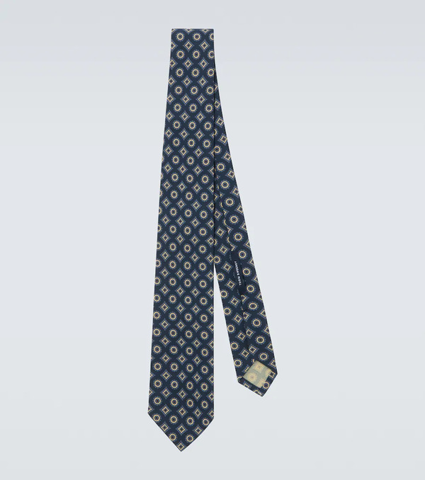  Thom Sweeney Thom Sweeney Corbata De Seda Estampada 