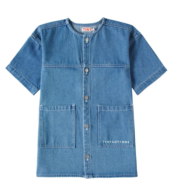  Tinycottons Tinycottons Vestido De Denim Con Logo 