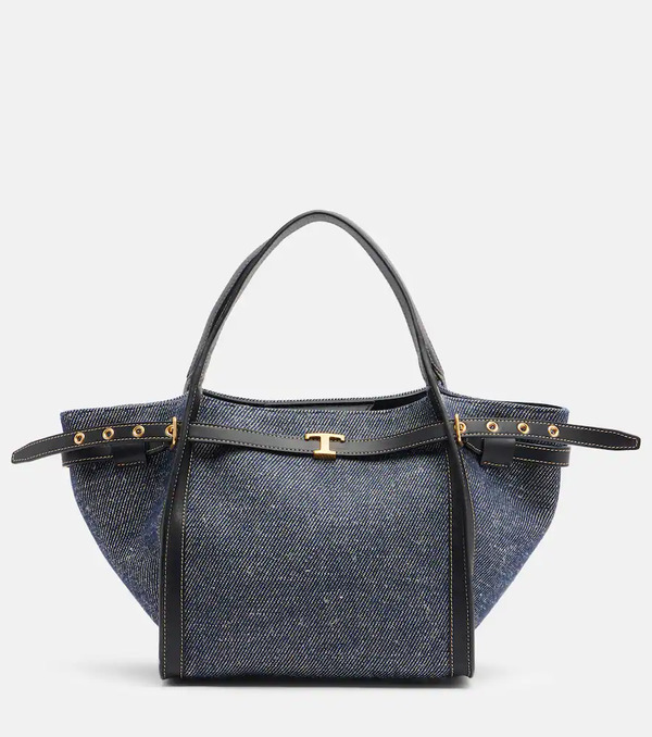  Tod's Tod's Bolso Tim Small De Denim Con Piel 