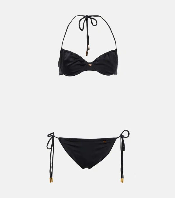  Tom Ford Tom Ford Bikini Fruncido Con Logo 