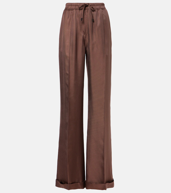  Tom Ford Tom Ford Pantalones Anchos De Sarga De Seda 