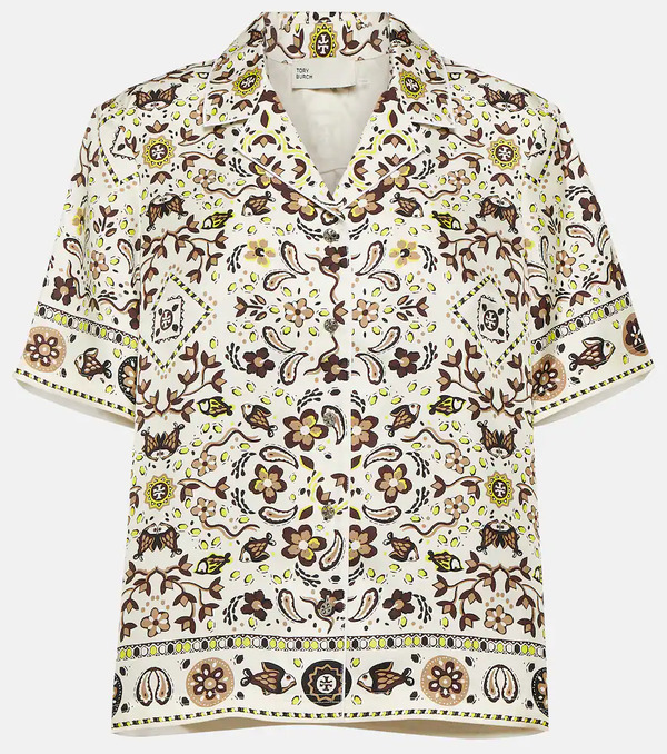  Tory Burch Tory Burch Camisa De Seda Estampada 