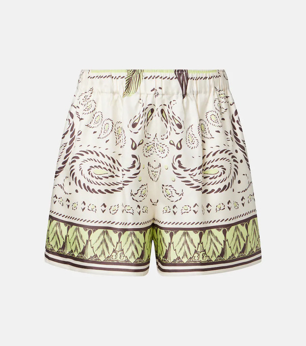 Tory Burch Tory Burch Shorts De Seda Estampados 