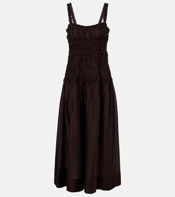  Tory Burch Tory Burch Vestido Midi Fruncido 