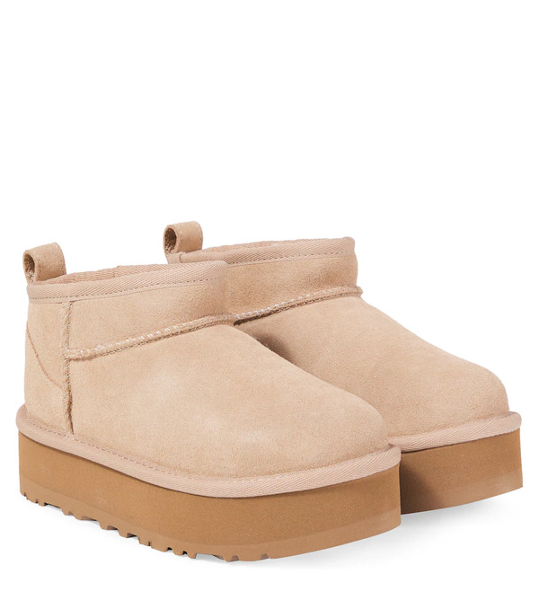  Ugg Kids Ugg Kids Botas Con Plataforma Classic Ultra Mini De Ante 