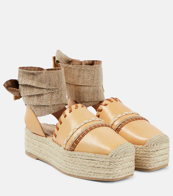  Ulla Johnson Ulla Johnson Alpargatas Con Plataforma De Piel 