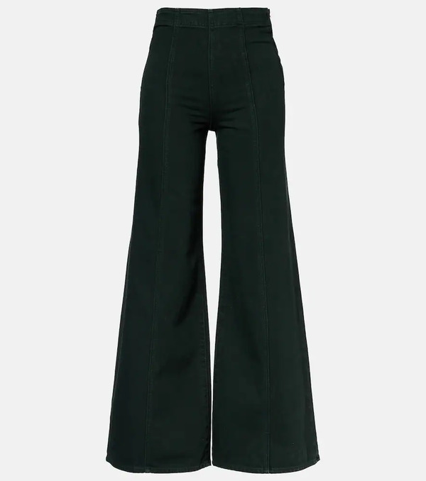  Ulla Johnson Ulla Johnson Pantalones Anchos Bianca De Algodón 